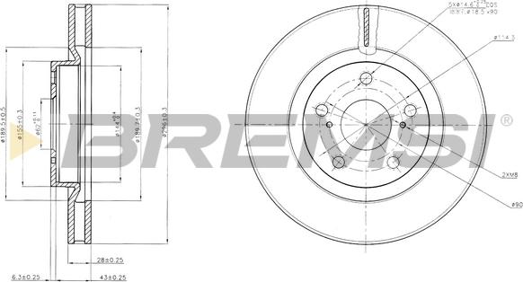 Bremsi CD7646V - Тормозной диск autosila-amz.com