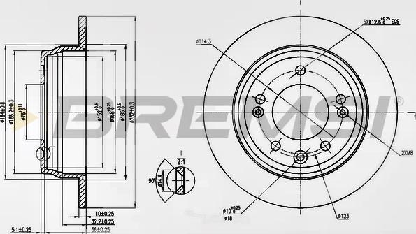 Bremsi CD7618S - Тормозной диск autosila-amz.com