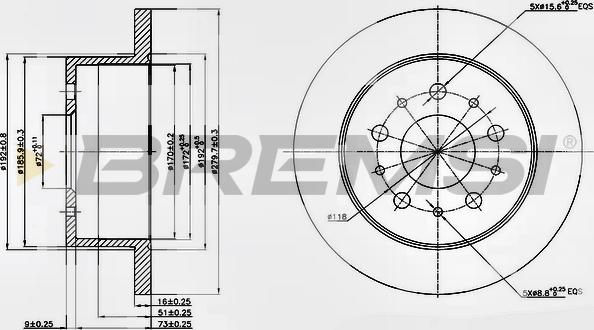 Bremsi CD7144S - Тормозной диск autosila-amz.com