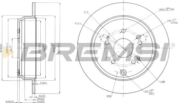 Bremsi CD7860S - Тормозной диск autosila-amz.com