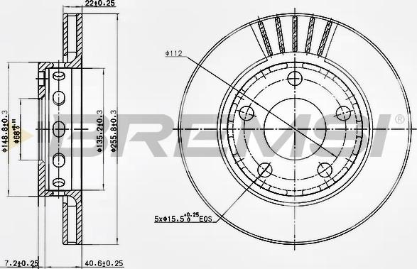 Bremsi CD7887V - Тормозной диск autosila-amz.com