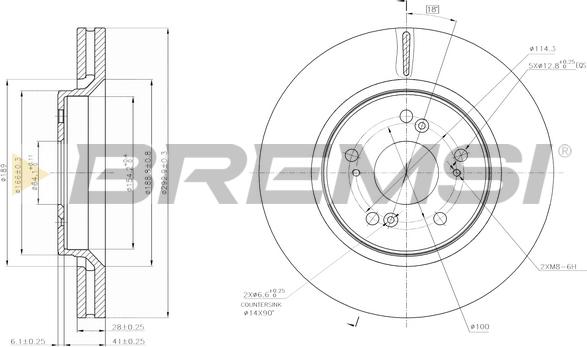 Bremsi CD7820V - Тормозной диск autosila-amz.com