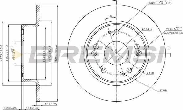 Bremsi CD7390S - Тормозной диск autosila-amz.com