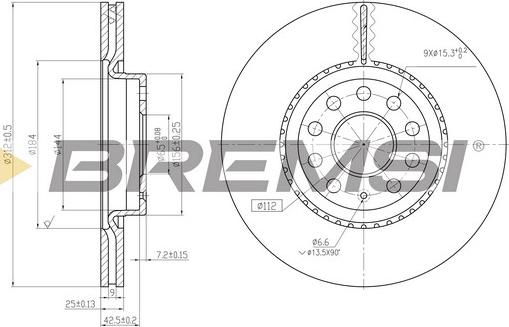 Bremsi CD7305V - Тормозной диск autosila-amz.com