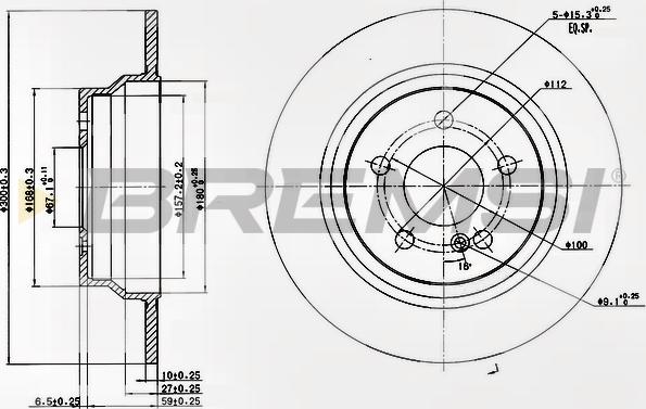 Bremsi CD7308S - Тормозной диск autosila-amz.com