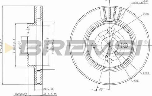 Bremsi CD7314V - Тормозной диск autosila-amz.com