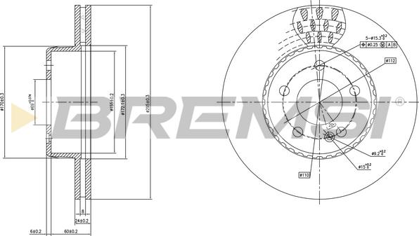 Bremsi CD7330V - Тормозной диск autosila-amz.com