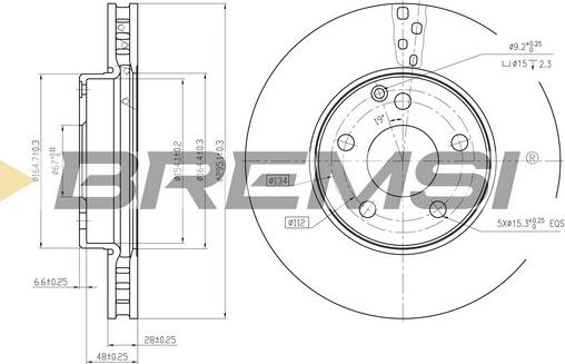 Bremsi CD7252V - Тормозной диск autosila-amz.com