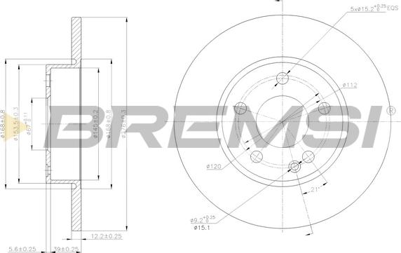 Bremsi CD7219S - Тормозной диск autosila-amz.com