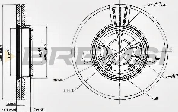 Bremsi CD7210V - Тормозной диск autosila-amz.com