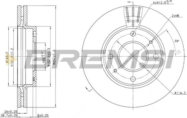 Bremsi CD7270V - Тормозной диск autosila-amz.com