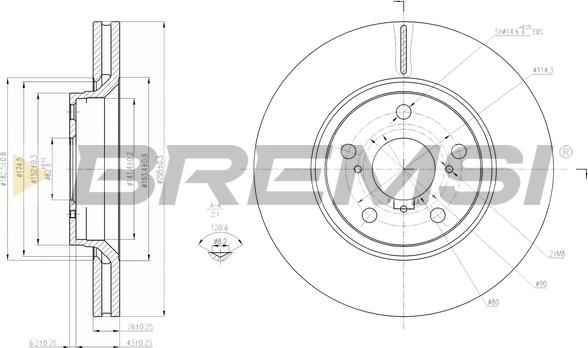 Bremsi CD7756V - Тормозной диск autosila-amz.com