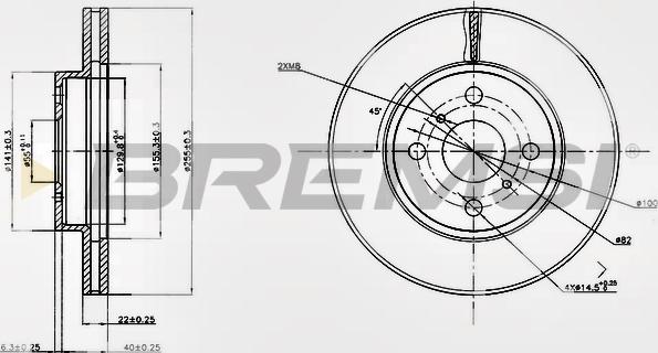 Bremsi CD7779V - Тормозной диск autosila-amz.com