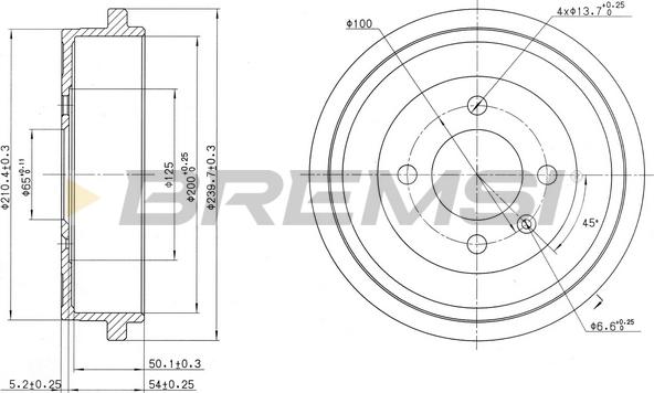 Bremsi CR5441 - Тормозной барабан autosila-amz.com