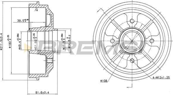 Bremsi CR5467 - Тормозной барабан autosila-amz.com