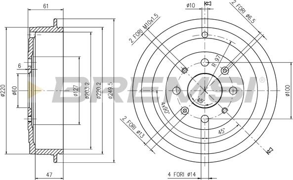 Bremsi CR5656 - Тормозной барабан autosila-amz.com