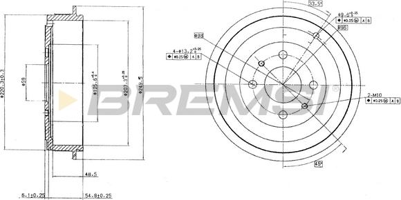 Bremsi CR5264 - Тормозной барабан autosila-amz.com