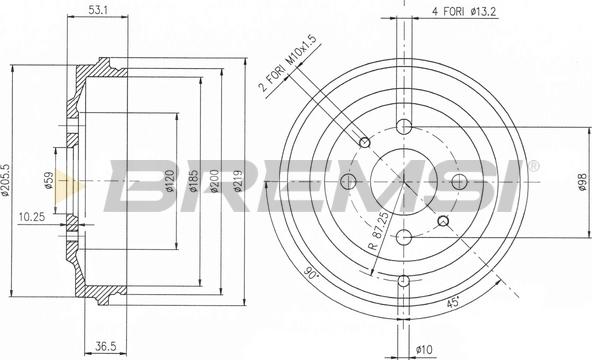 Bremsi CR5268 - Тормозной барабан autosila-amz.com