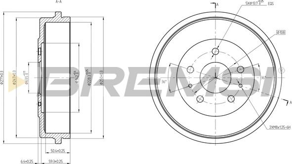 Bremsi CR5704 - Тормозной барабан autosila-amz.com