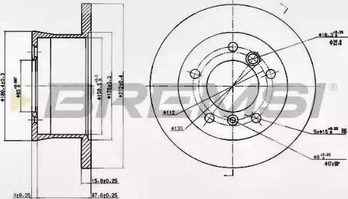 Bremsi DBA932S - Тормозной диск autosila-amz.com