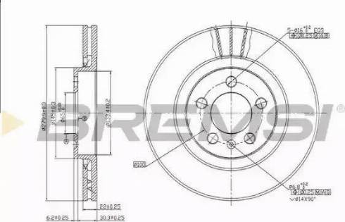 Bremsi DBA928V - Тормозной диск autosila-amz.com