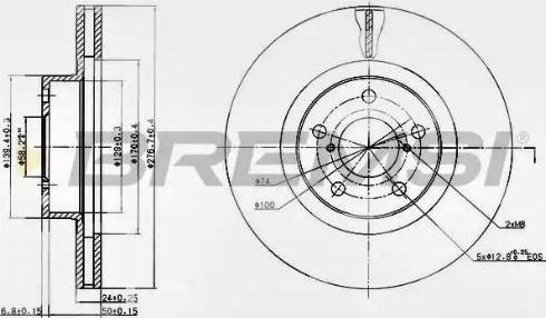 Bremsi DBA679V - Тормозной диск autosila-amz.com