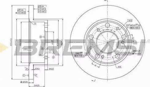 Bremsi DBA063S - Тормозной диск autosila-amz.com