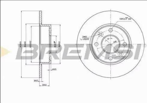 Bremsi DBA070S - Тормозной диск autosila-amz.com