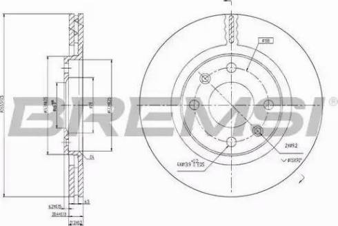 Bremsi DBA192V - Тормозной диск autosila-amz.com