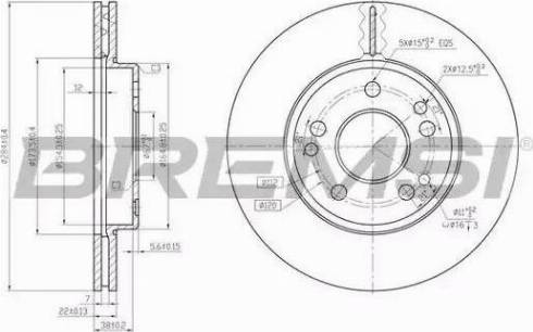 Bremsi DBA181V - Тормозной диск autosila-amz.com