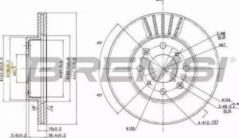 Bremsi DBA377V - Тормозной диск autosila-amz.com