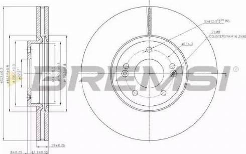 Bremsi DBB631V - Тормозной диск autosila-amz.com