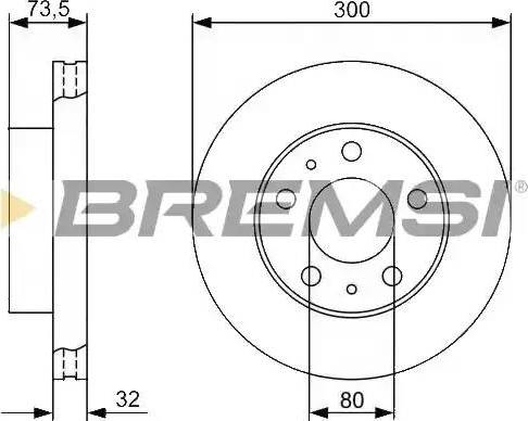 Bremsi DBB718V - Тормозной диск autosila-amz.com