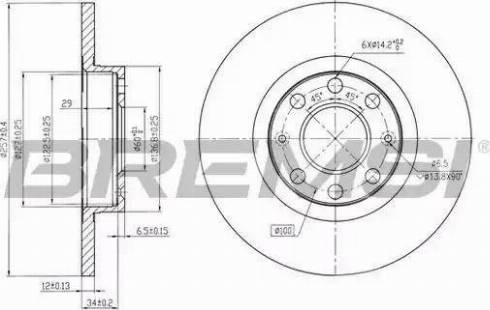 Bremsi DBB784S - Тормозной диск autosila-amz.com