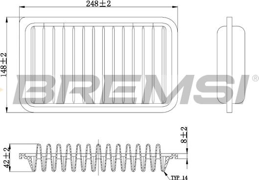 Bremsi FA0602 - Воздушный фильтр, двигатель autosila-amz.com