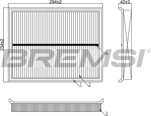 Bremsi FA0618 - Воздушный фильтр, двигатель autosila-amz.com