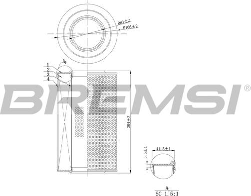 Bremsi FA0128 - Воздушный фильтр, двигатель autosila-amz.com