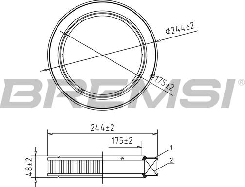 Bremsi FA1599 - Воздушный фильтр, двигатель autosila-amz.com