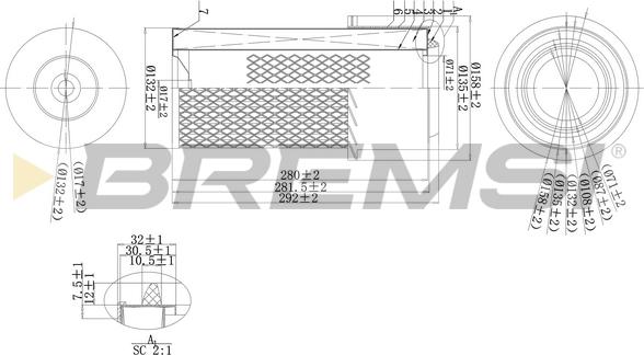 Bremsi FA1669 - Воздушный фильтр, двигатель autosila-amz.com