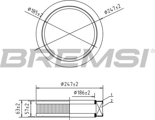 Bremsi FA1631 - Воздушный фильтр, двигатель autosila-amz.com