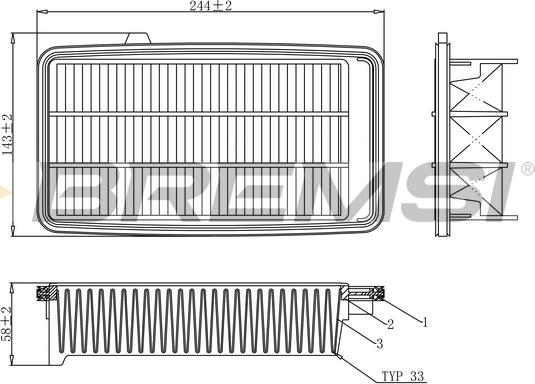 Bremsi FA1109 - Воздушный фильтр, двигатель autosila-amz.com