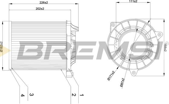 Bremsi FA1178 - Воздушный фильтр, двигатель autosila-amz.com