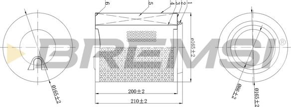 Bremsi FA2199 - Воздушный фильтр, двигатель autosila-amz.com