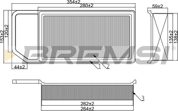 Bremsi FA2329 - Воздушный фильтр, двигатель autosila-amz.com