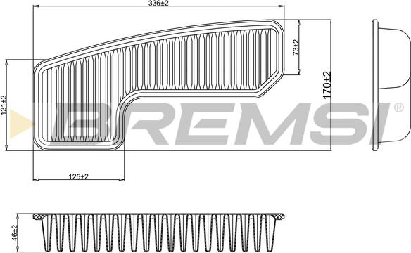 Bremsi FA2326 - Воздушный фильтр, двигатель autosila-amz.com