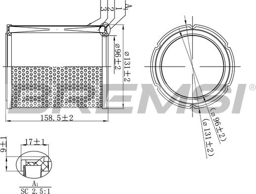 Bremsi FA2295 - Воздушный фильтр, двигатель autosila-amz.com
