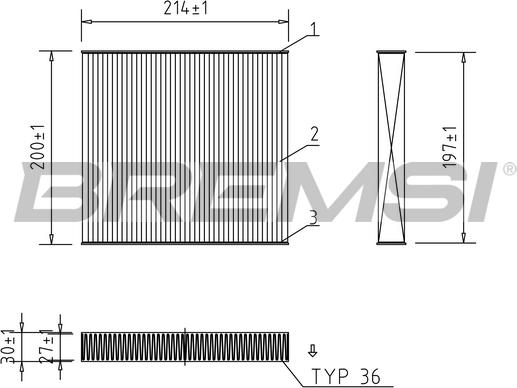 Bremsi FC0905 - Фильтр воздуха в салоне autosila-amz.com