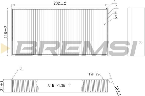 Bremsi FC0914A - Фильтр воздуха в салоне autosila-amz.com
