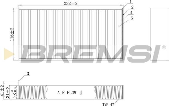 Bremsi FC0914 - Фильтр воздуха в салоне autosila-amz.com