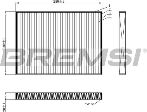 Bremsi FC0936 - Фильтр воздуха в салоне autosila-amz.com